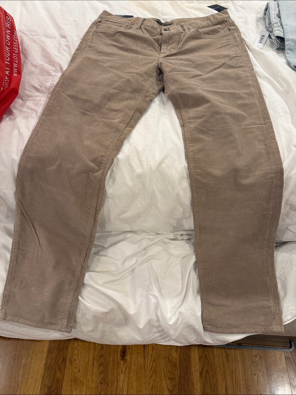 Joe's Jeans Slim Straight Corduroy Jeans in Taupe